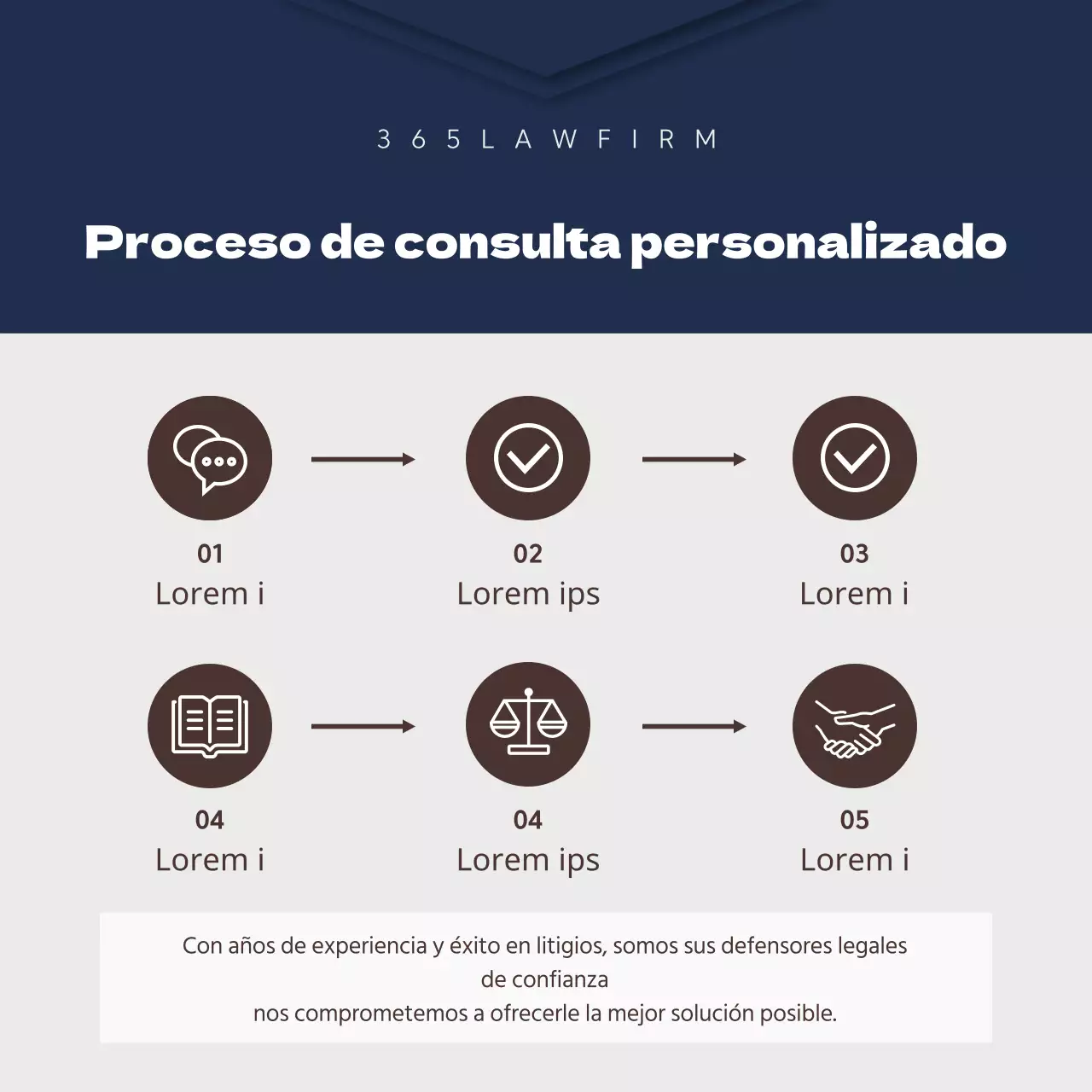 Un sencillo puesto de abogado en azul marino y marrón