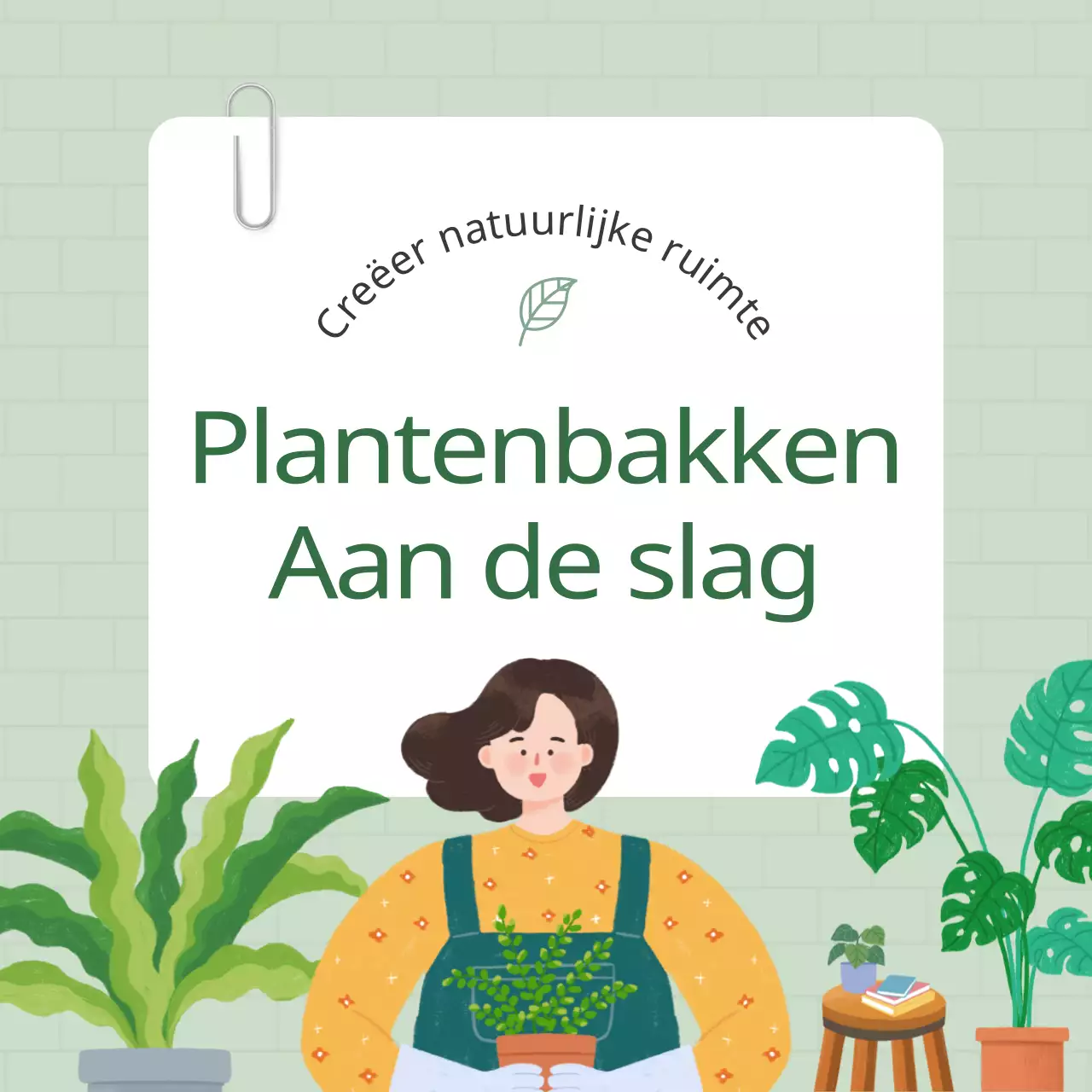 Promoot je groen-witte plantenterriër