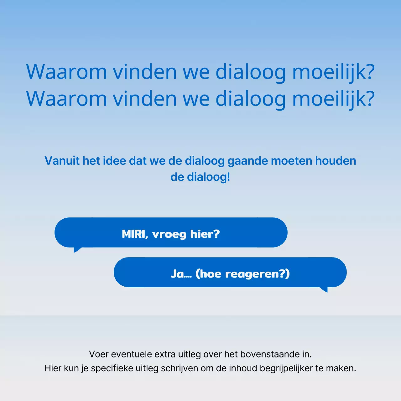 Minimalistische boekpromotie in blauw en lichtblauw