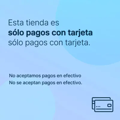 Guía de pagos minimalistas con tarjeta en azul y azul claro