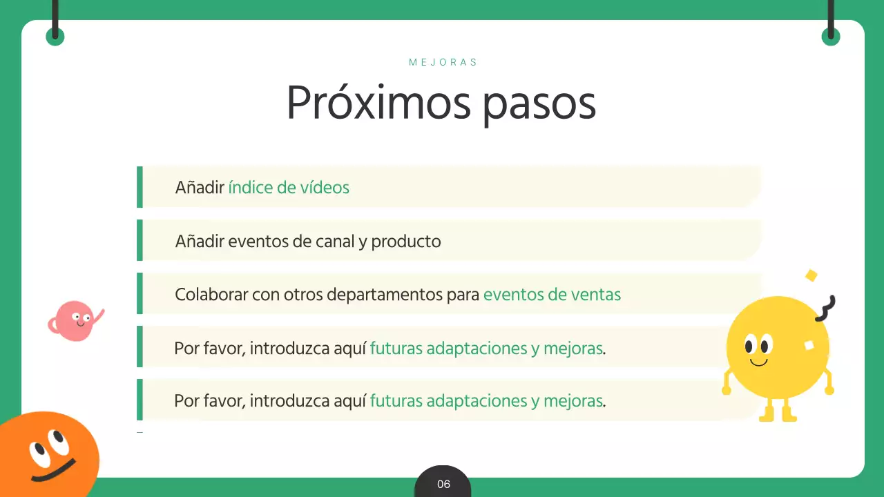 Un informe analítico verde y amarillo sobre los contenidos infantiles