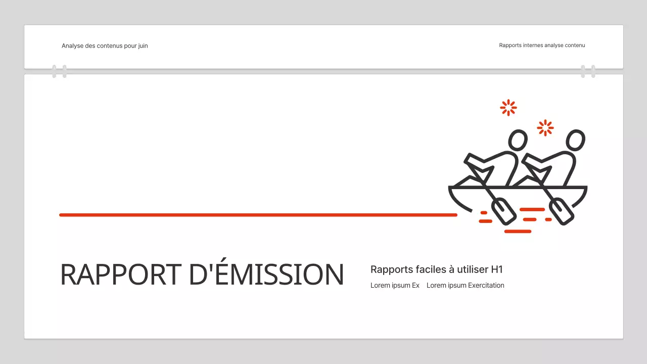 Un simple rapport d'analyse de contenu en rouge et blanc