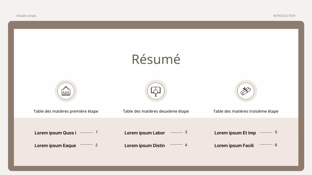 Un simple primer d'entraînement en brun et beige