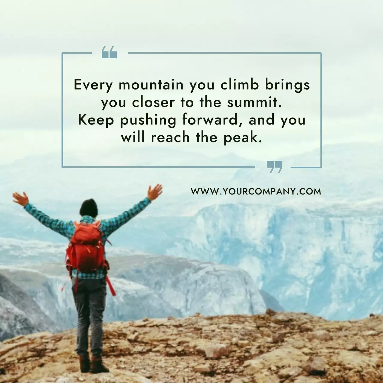 Red Rustic Motivation Promotion Social Media Post