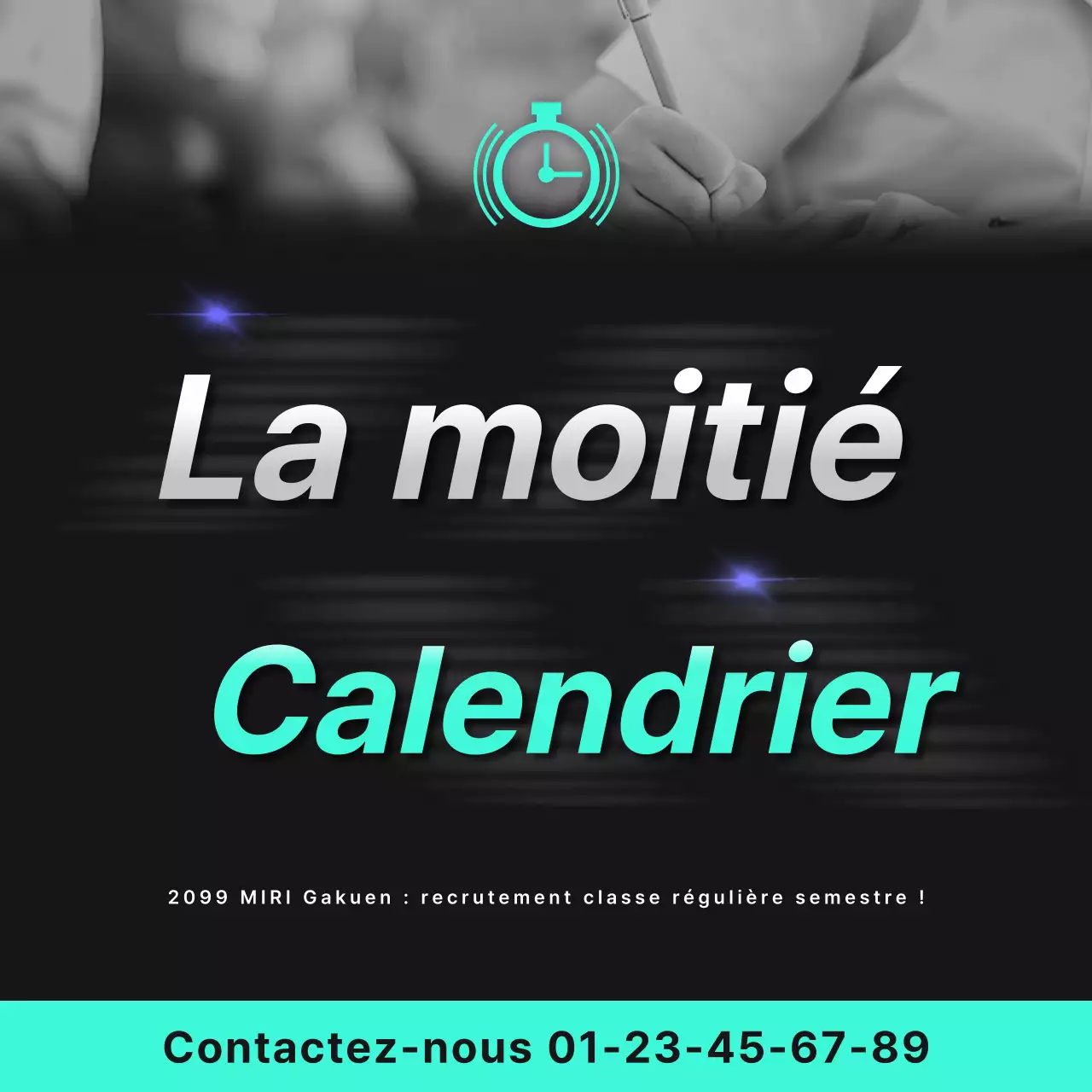 Promouvoir les écoles de demi-journée avec des accents de menthe et de noir