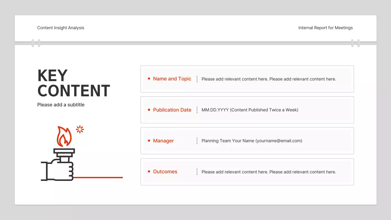 Laporan analisis konten merah dan putih yang sederhana