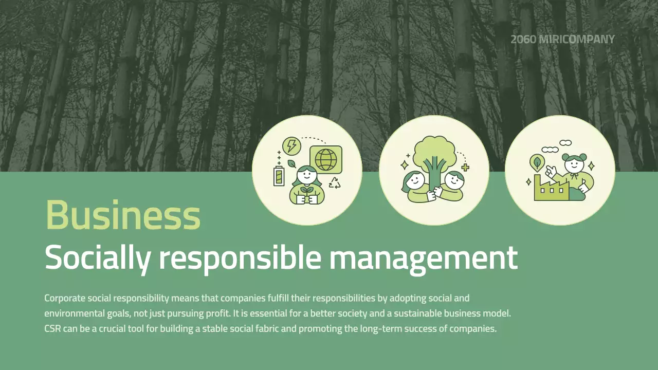 Green Minimal Esg 보고서 문서 프레젠테이션