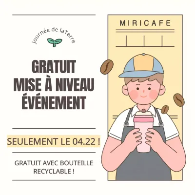 Annonce simple de la Journée de l'environnement en jaune et bleu clair