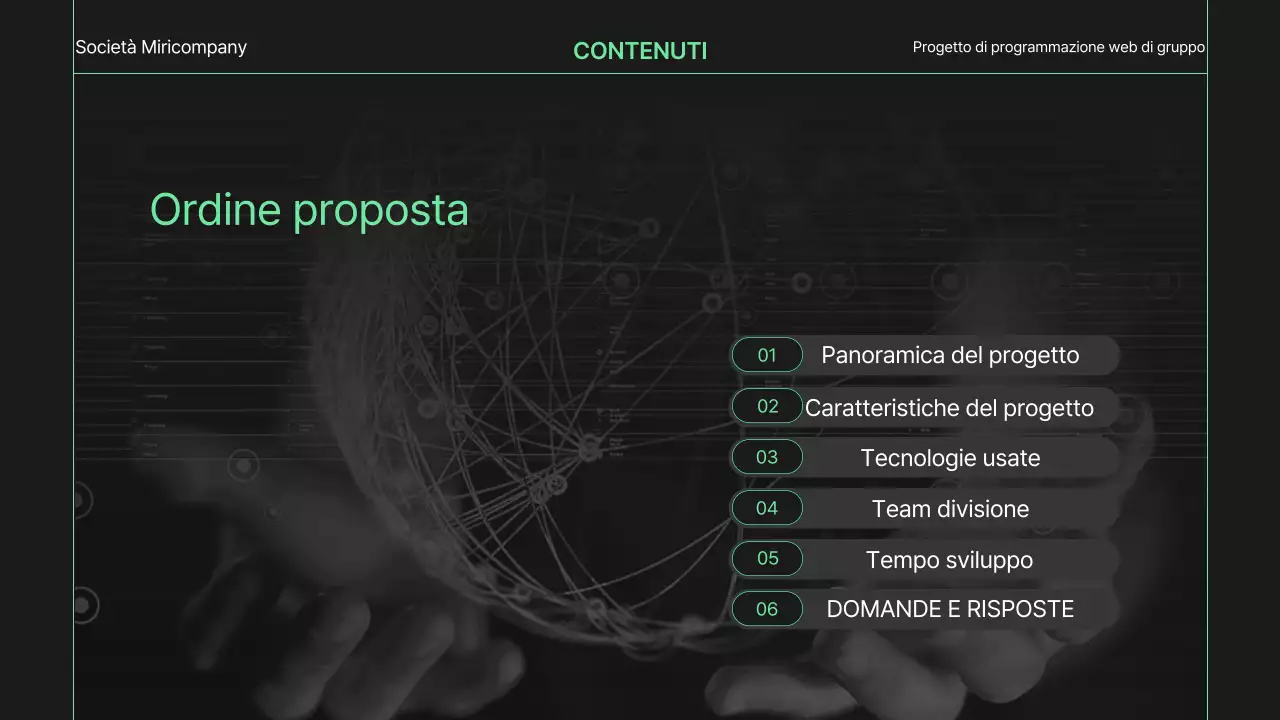 Un semplice brief di sviluppo web in bianco e nero