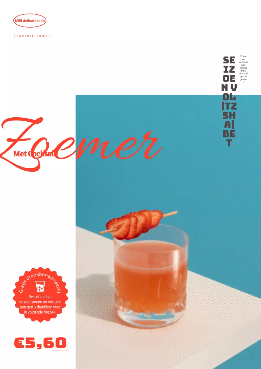 Promoot een eenvoudig zomerdrankje in rood