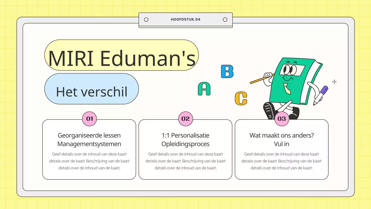 Kitscherig mint en geel schoolprospectus