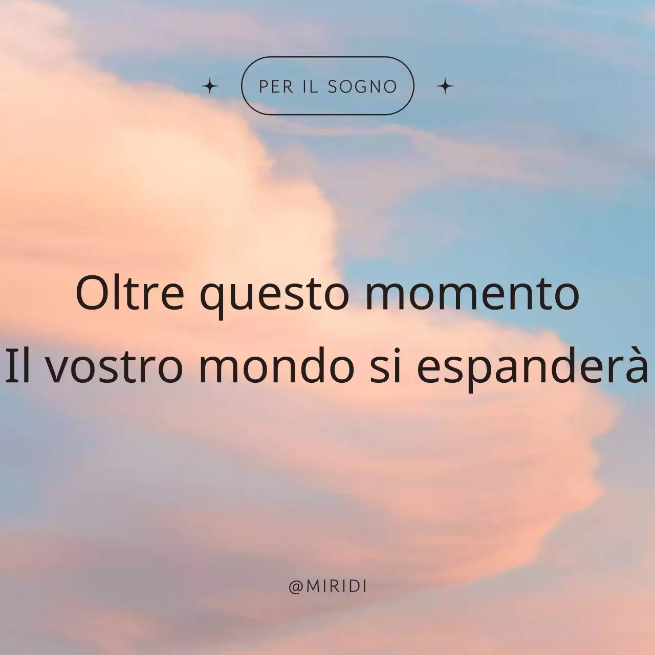 Posta semplice con sentimento in arancione e azzurro