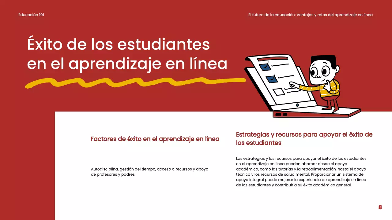 Azul y rojo Material didáctico sencillo en línea