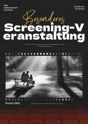 Förderung einer einfachen schwarz-roten Filmvorführung zum Muttertag