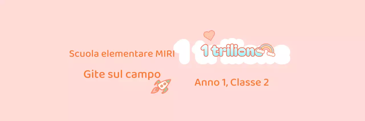 Annunci di gruppo per gite di scuola elementare in bianco e rosa