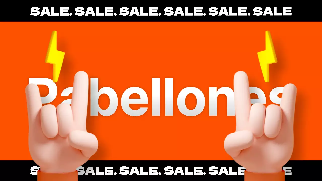 Promocionar anuncios con tipografía kitsch en azul claro