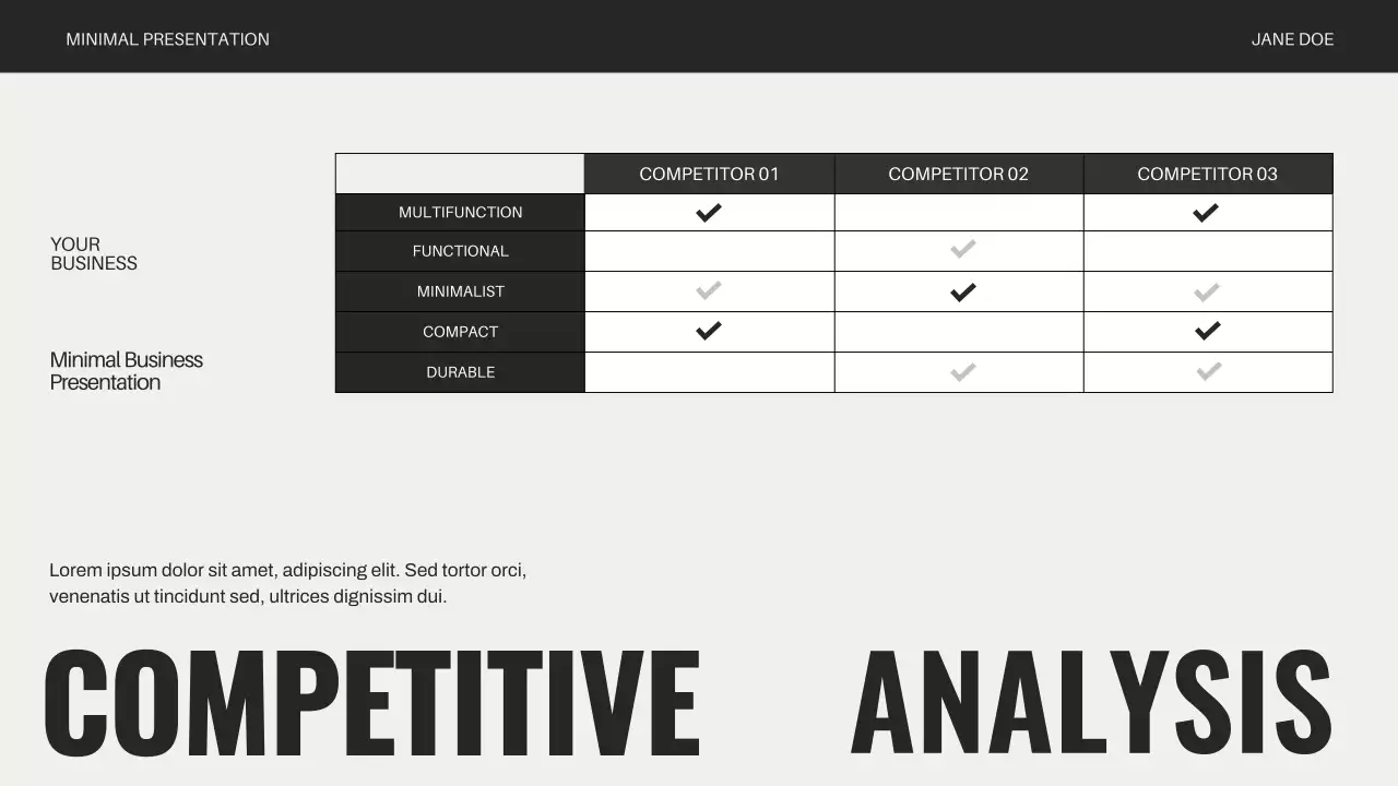 Black Minimal Business Presentation