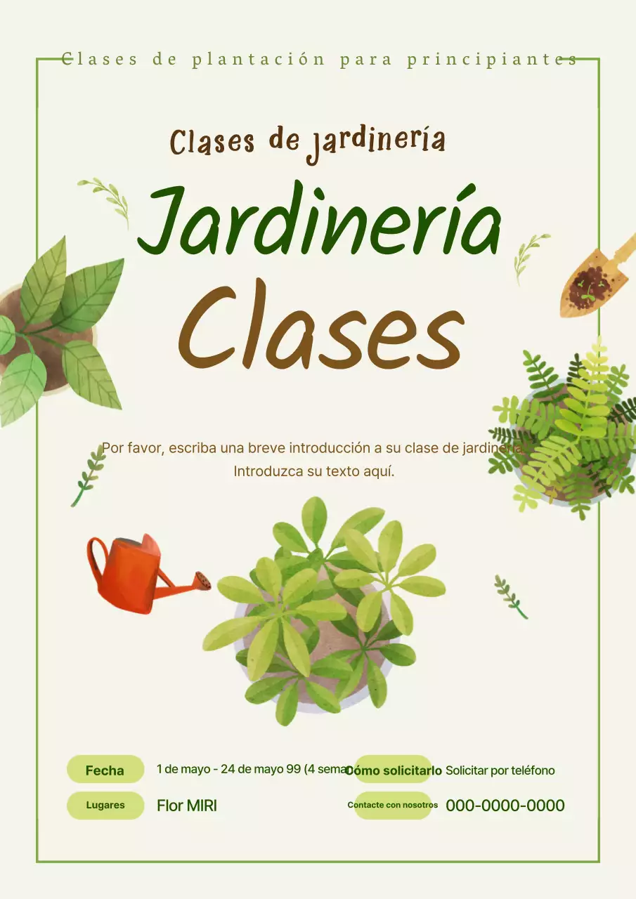 Promover clases de jardinería verde y marrón