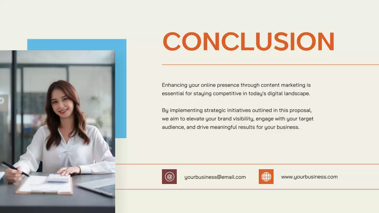 Orange Professional Marketing Plan Presentation