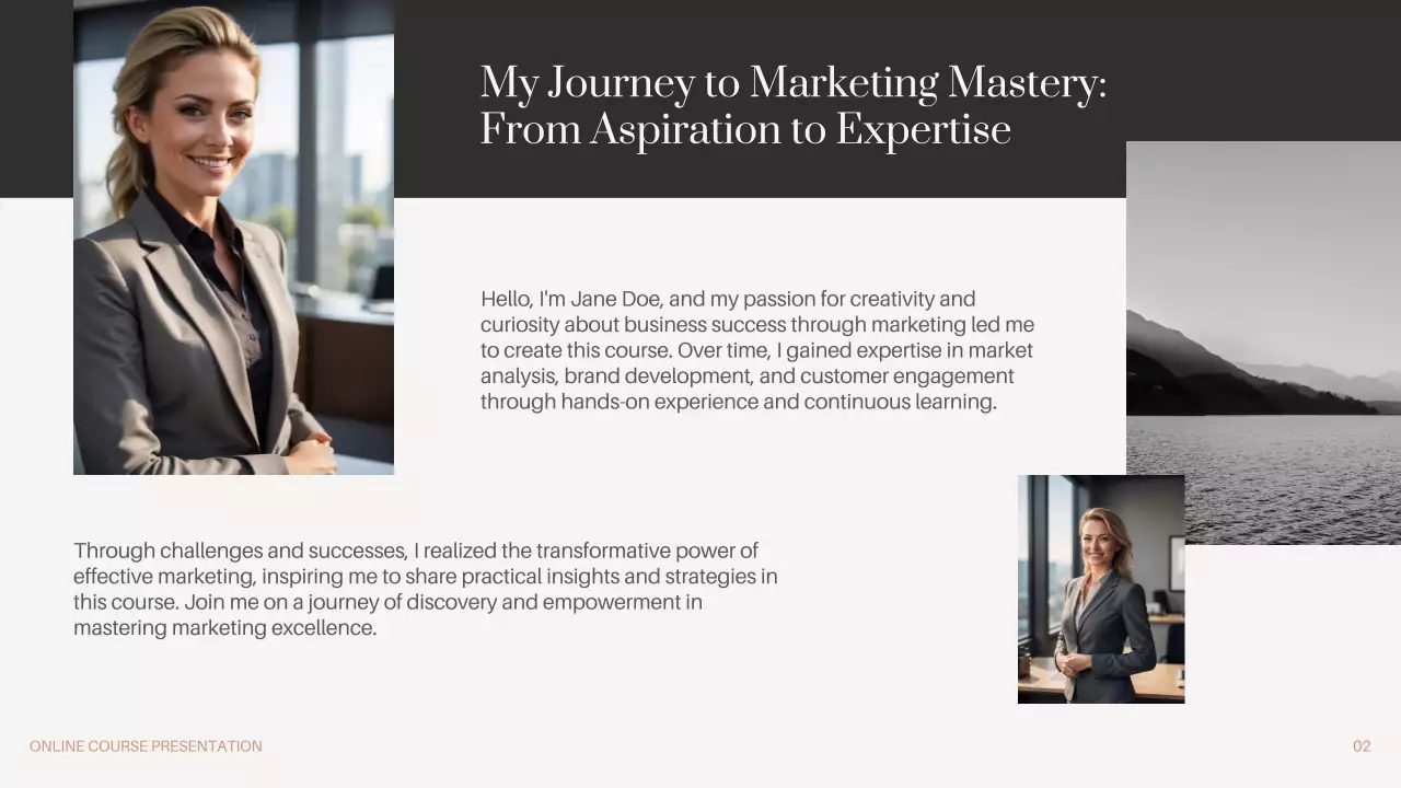 Beige Professional Marketing Course Guide Presentation