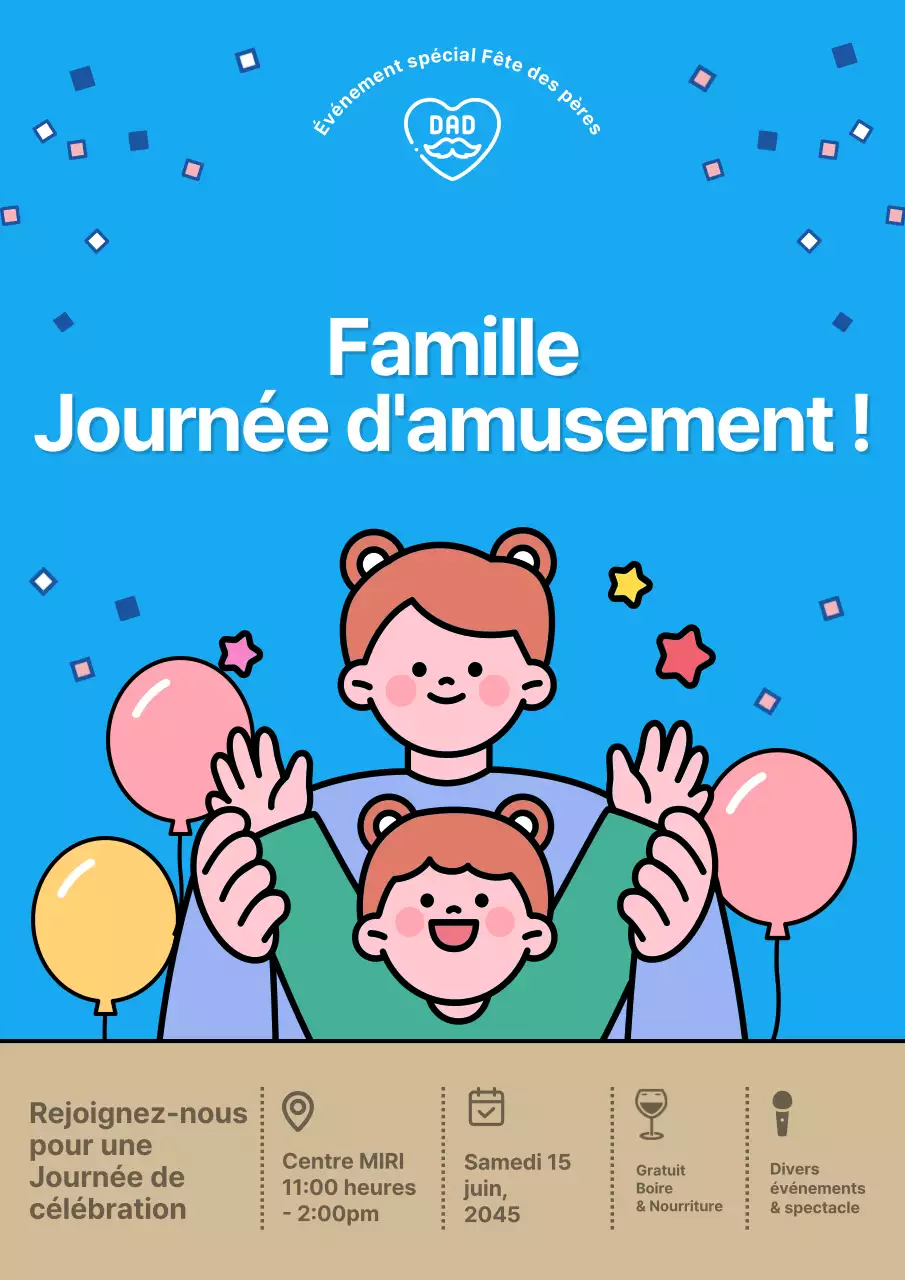 Promouvoir un événement cosy pour la fête des mères en bleu clair et beige