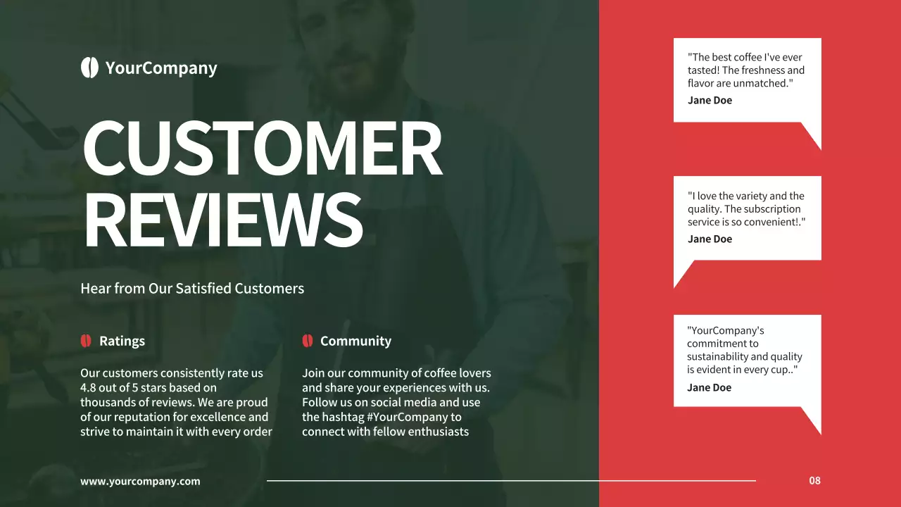 Red Modern Coffee Promotion Presentation