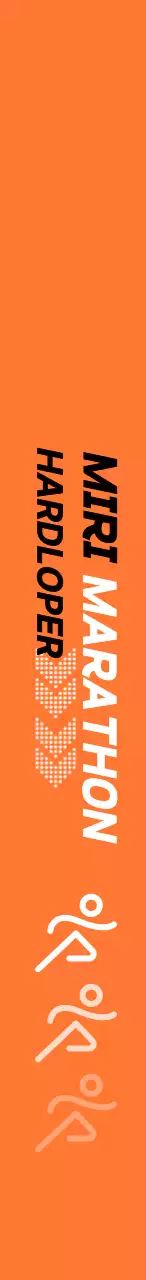 Promoot de marathon in oranje en zwart