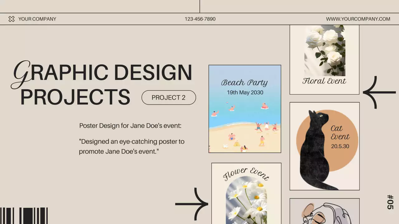 Beige Modern Portfolio Invitation Presentation