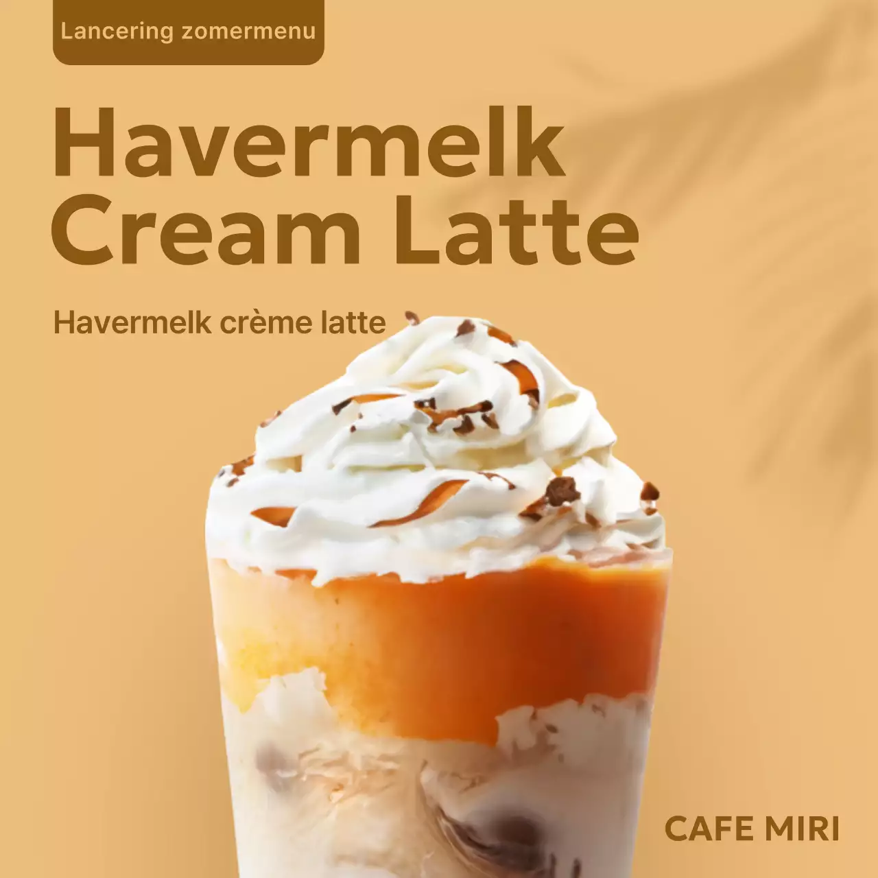 Aankondiging van een nieuw menu in trendy beige en bruin