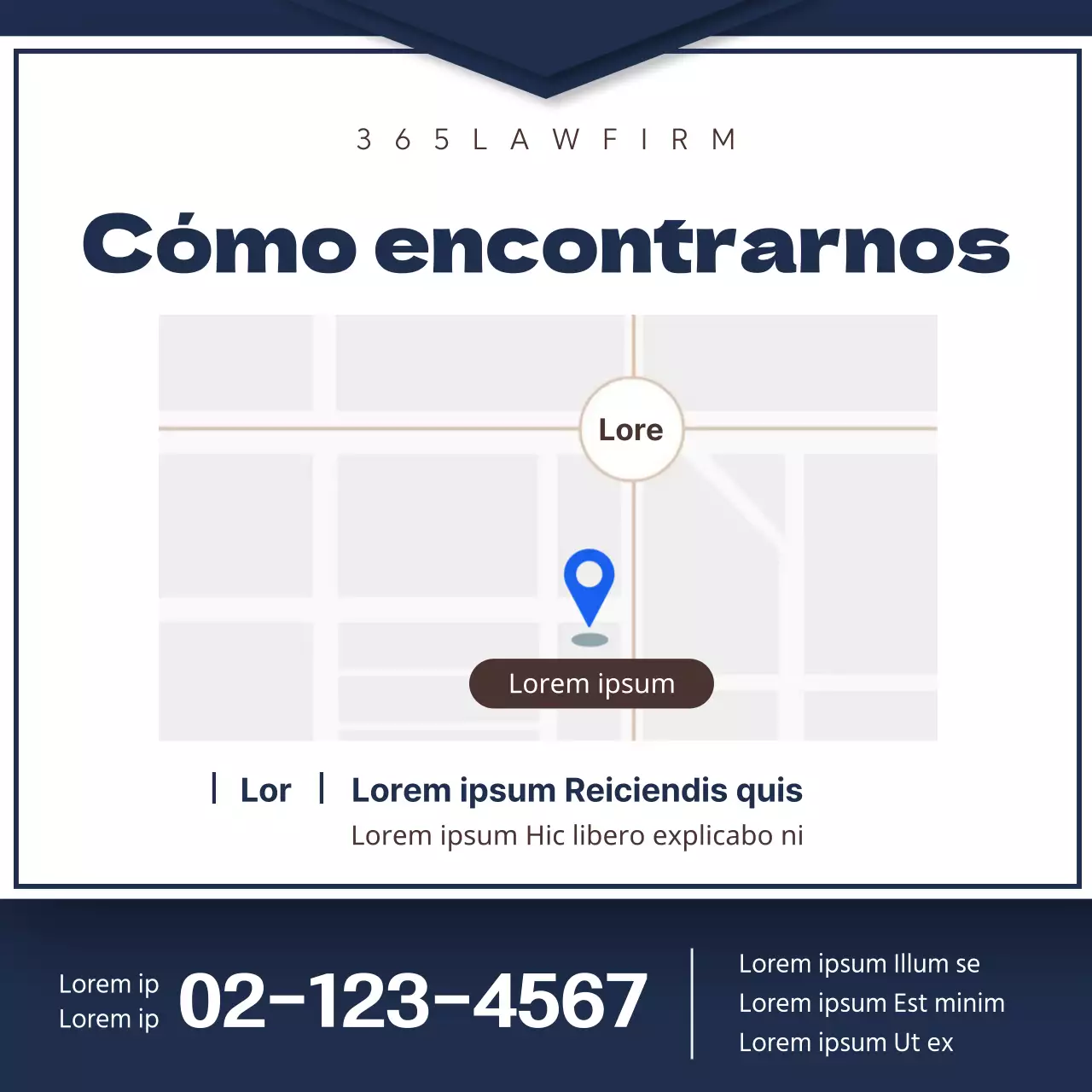 Un sencillo puesto de abogado en azul marino y marrón