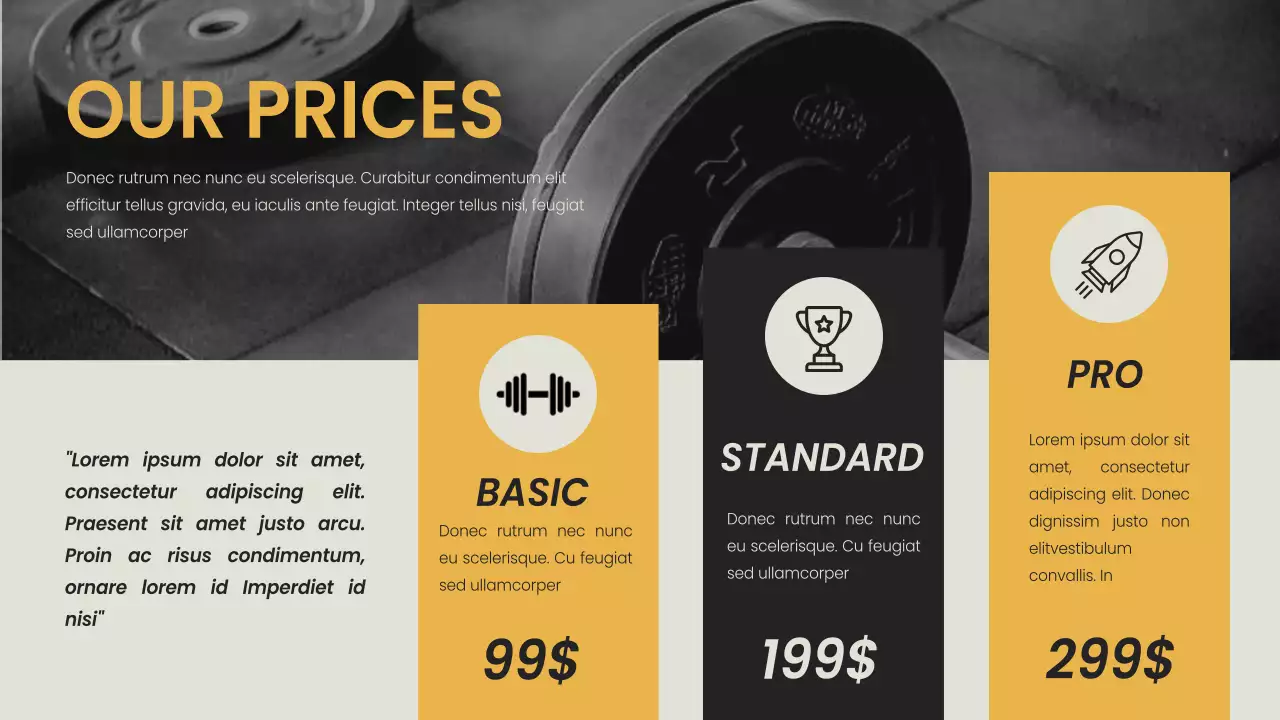 Black Modern Fitness Promotion Presentation