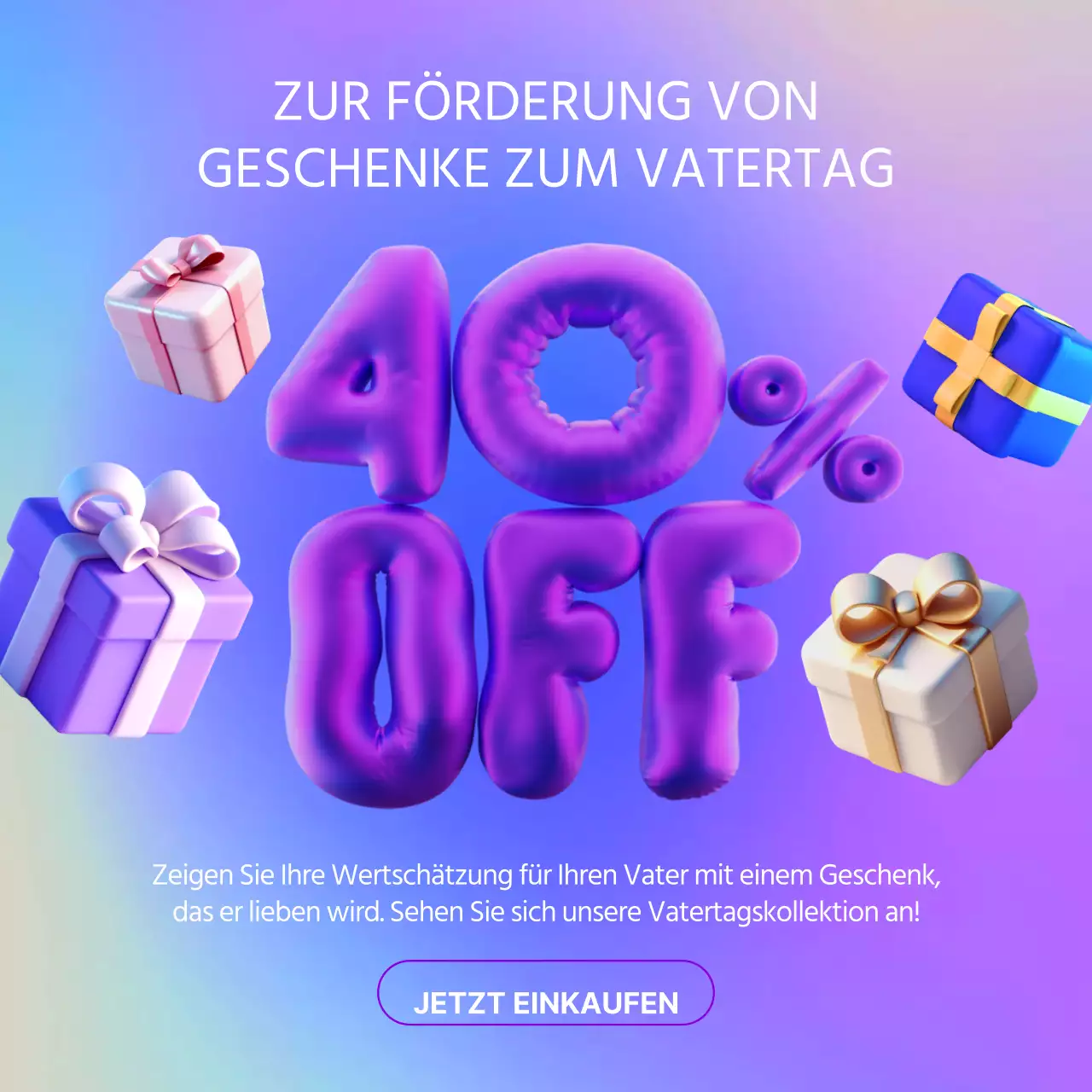 Trendige Verkaufsanzeigen in Lila