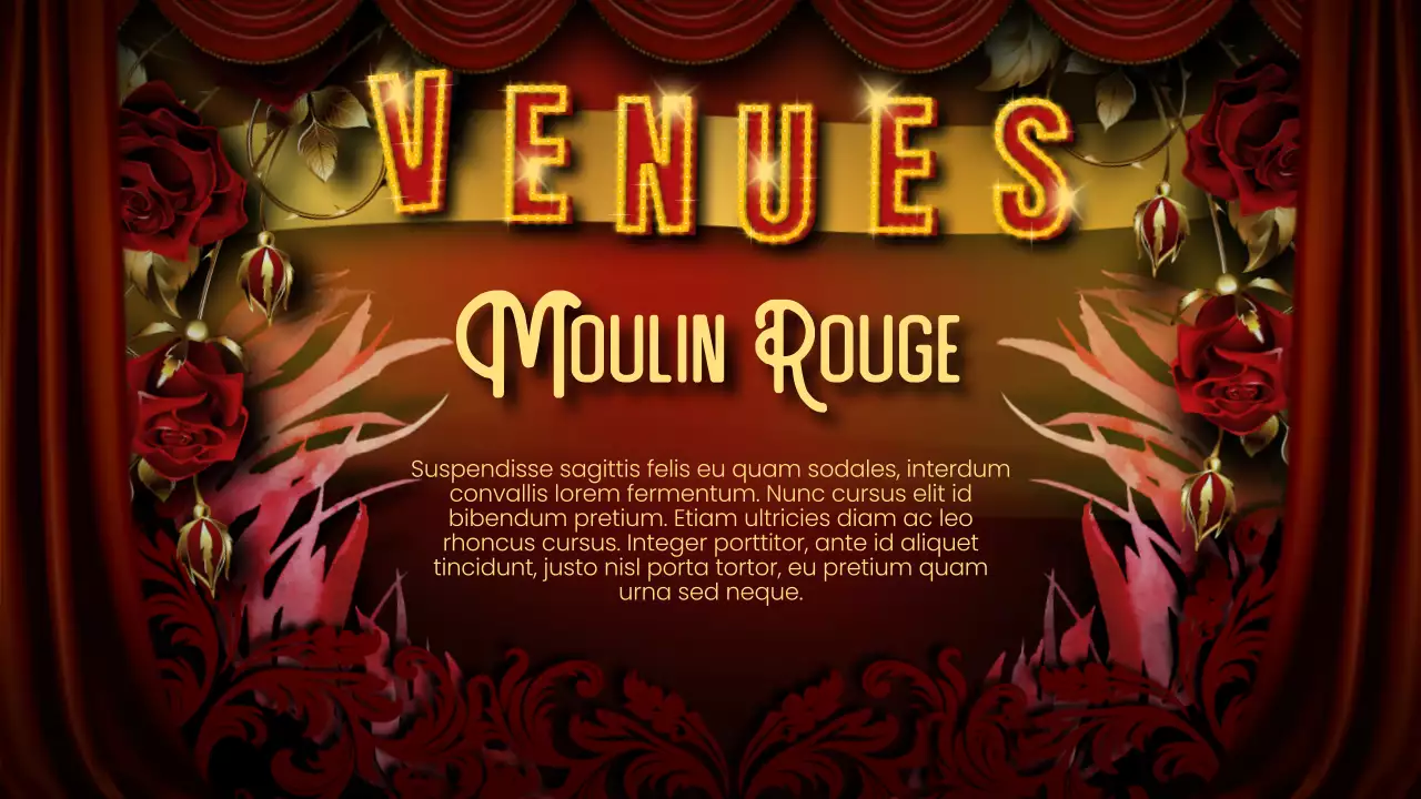 Red Vintage Cabaret Guide Presentation