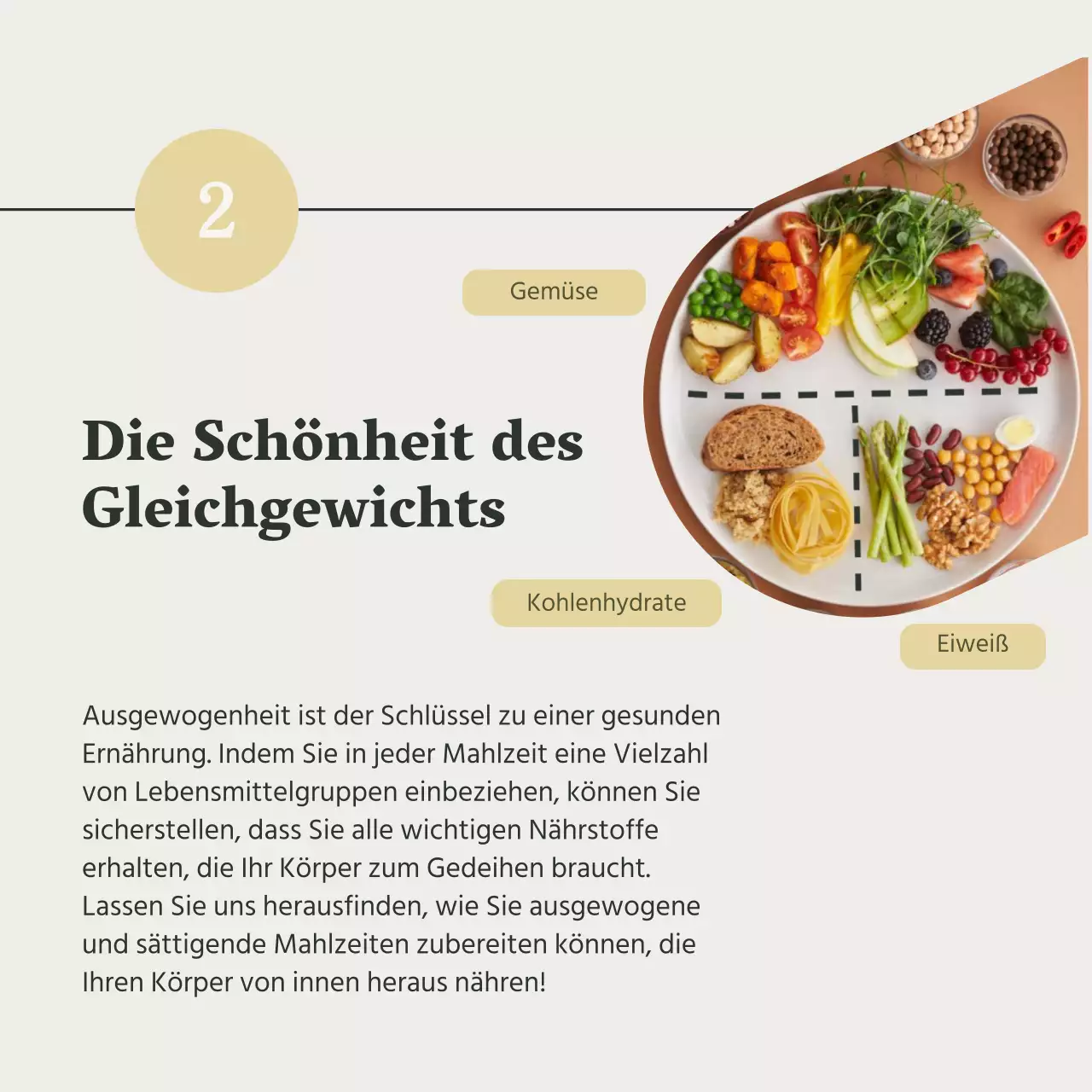 Grey and Green Natural Gesundes Essen und Diätführer