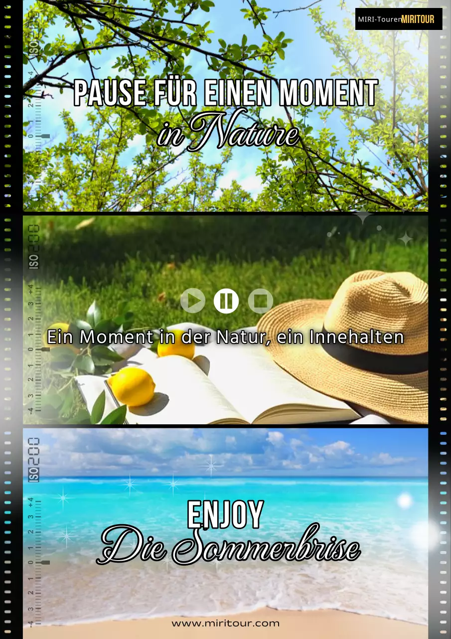 Retro-Sommerferienhülle in Grün und Hellblau