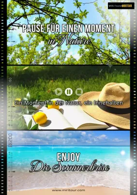 Retro-Sommerferienhülle in Grün und Hellblau