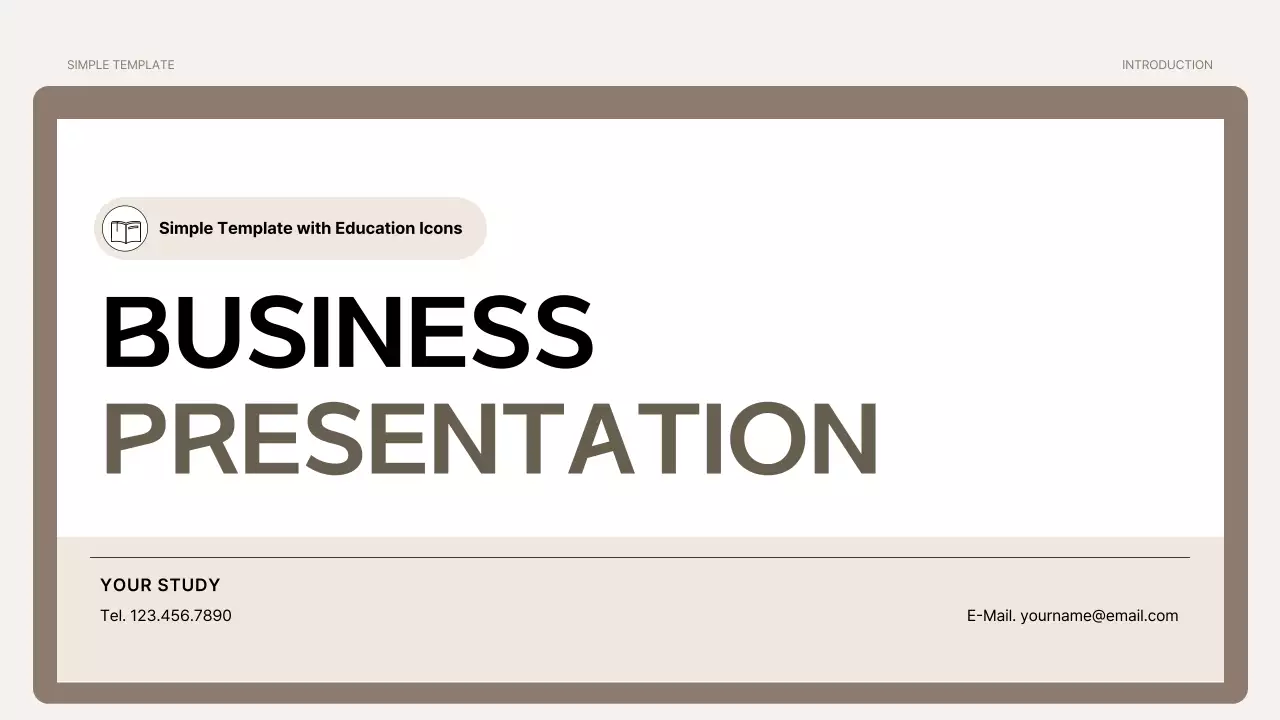 Beige Simple Business Presentation