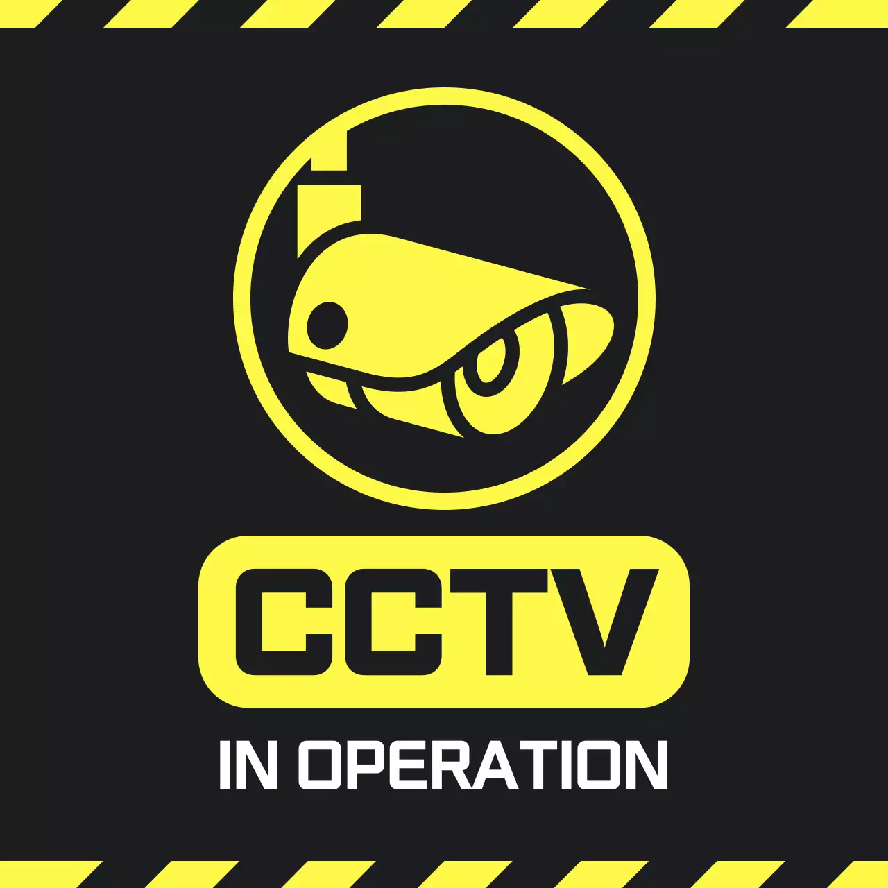 Yellow Modern Security Notice Social Media Post