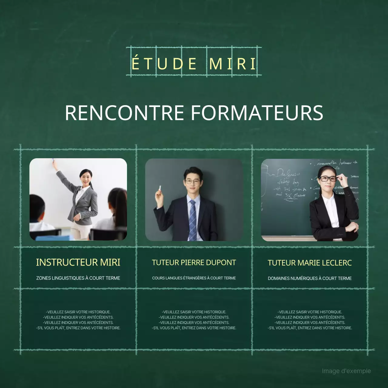 Un simple prospectus scolaire vert et blanc