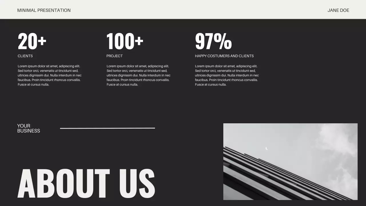 Black Minimal Business Presentation