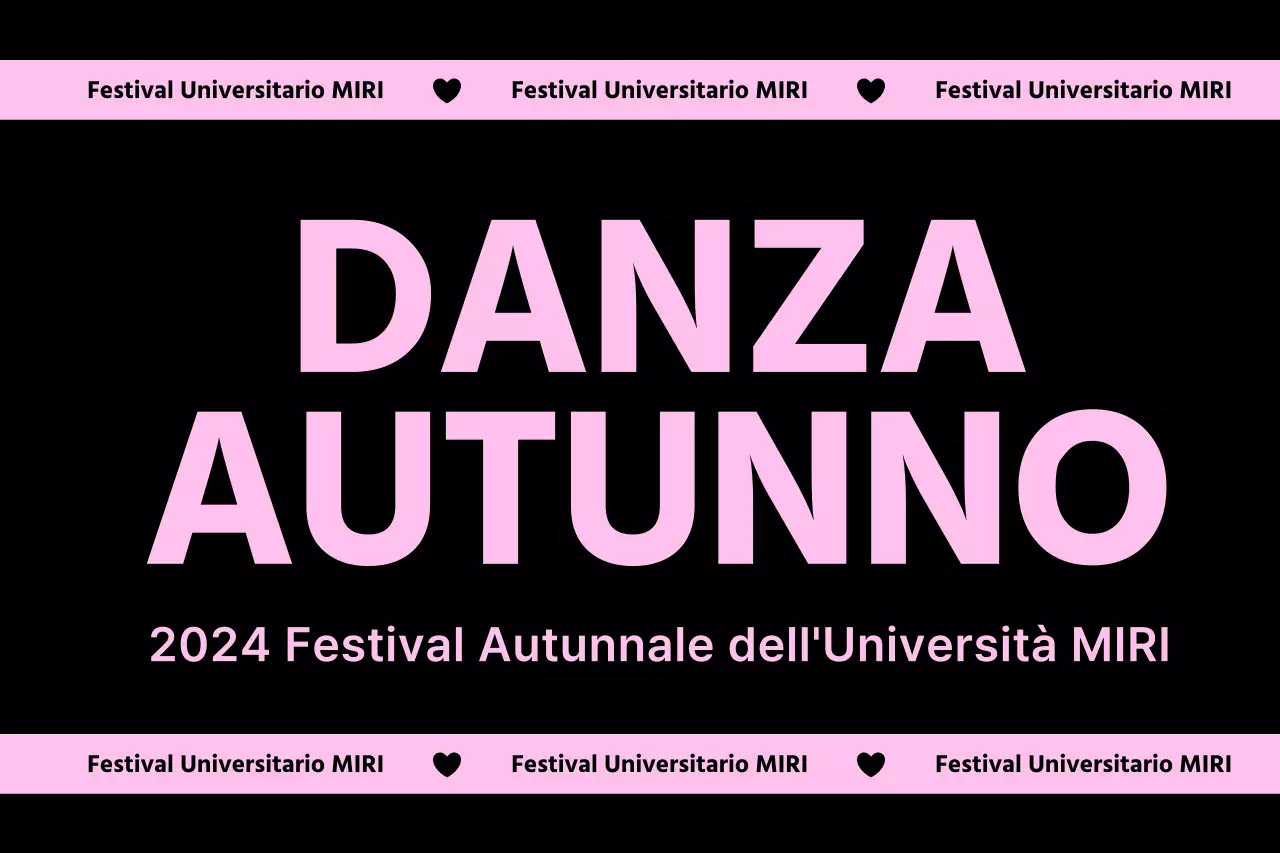 Concept design per il festival con combinazione di colori nero e pastello.