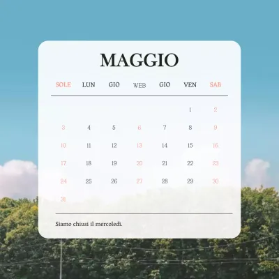 Semplice calendario degli appuntamenti in bianco e blu
