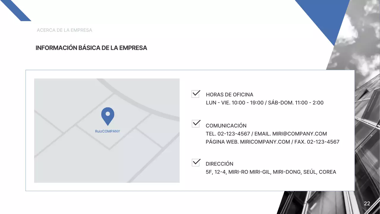Un sencillo informe corporativo en azul y azul claro