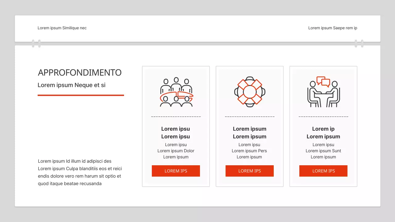 Un semplice report di analisi dei contenuti in bianco e rosso