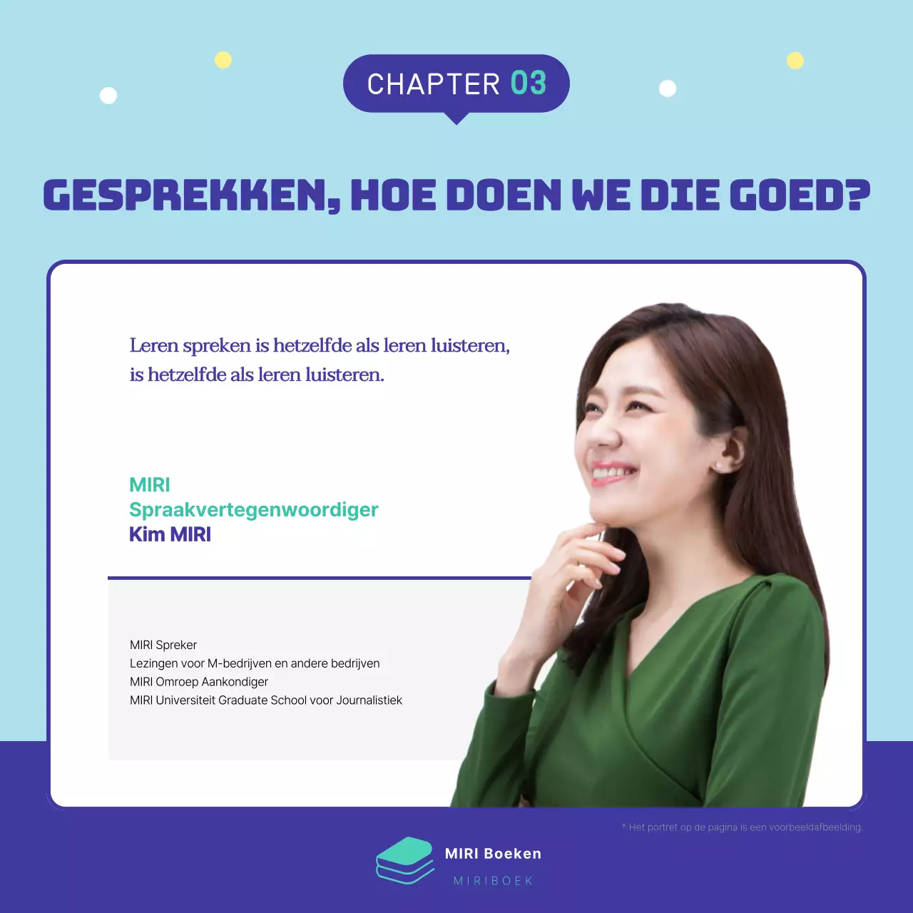 Promoot de lancering van een schattig boek in mint en marineblauw