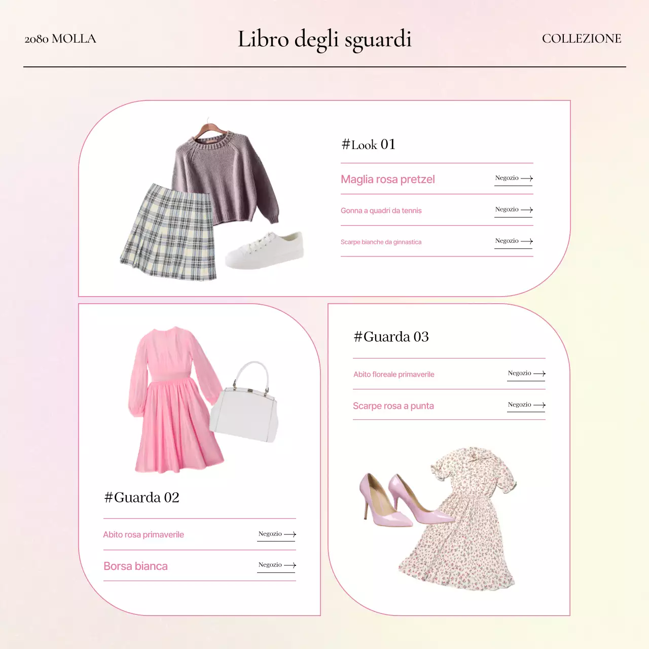 Promuovere descrizioni di prodotti di moda kitsch in giallo e rosa