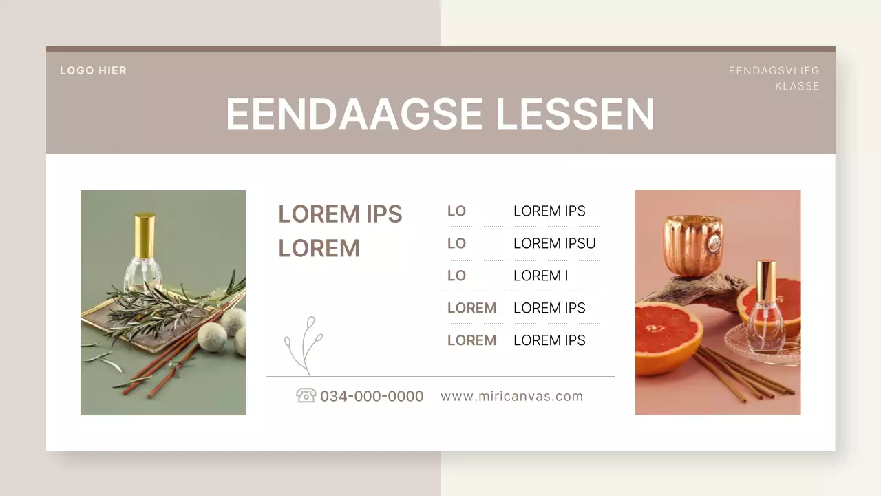 Een eenvoudige beige en ivoorkleurige kaarsenstudio voor kleine bedrijven