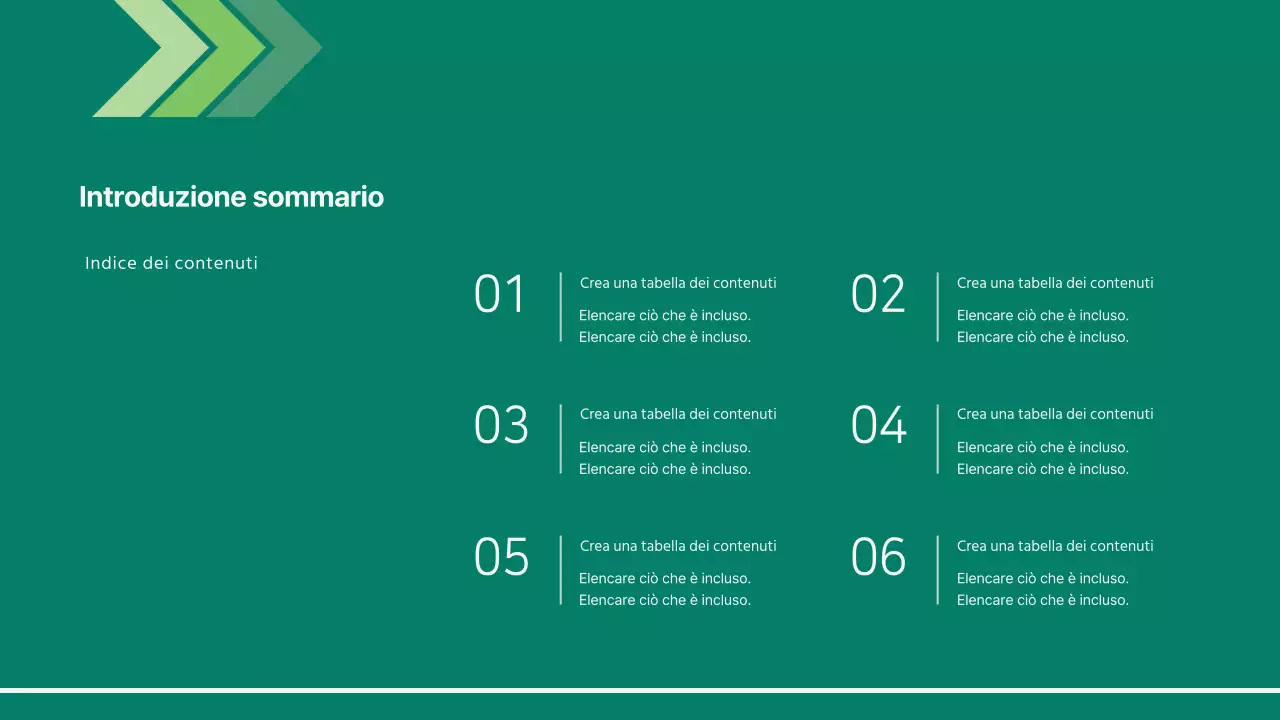 Un semplice rapporto aziendale in verde