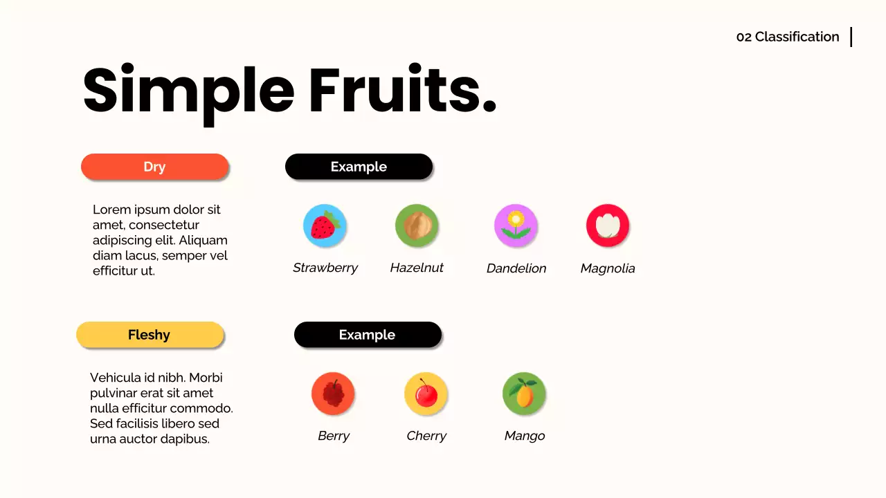 Colorful Trendy Fruit Guide Presentation