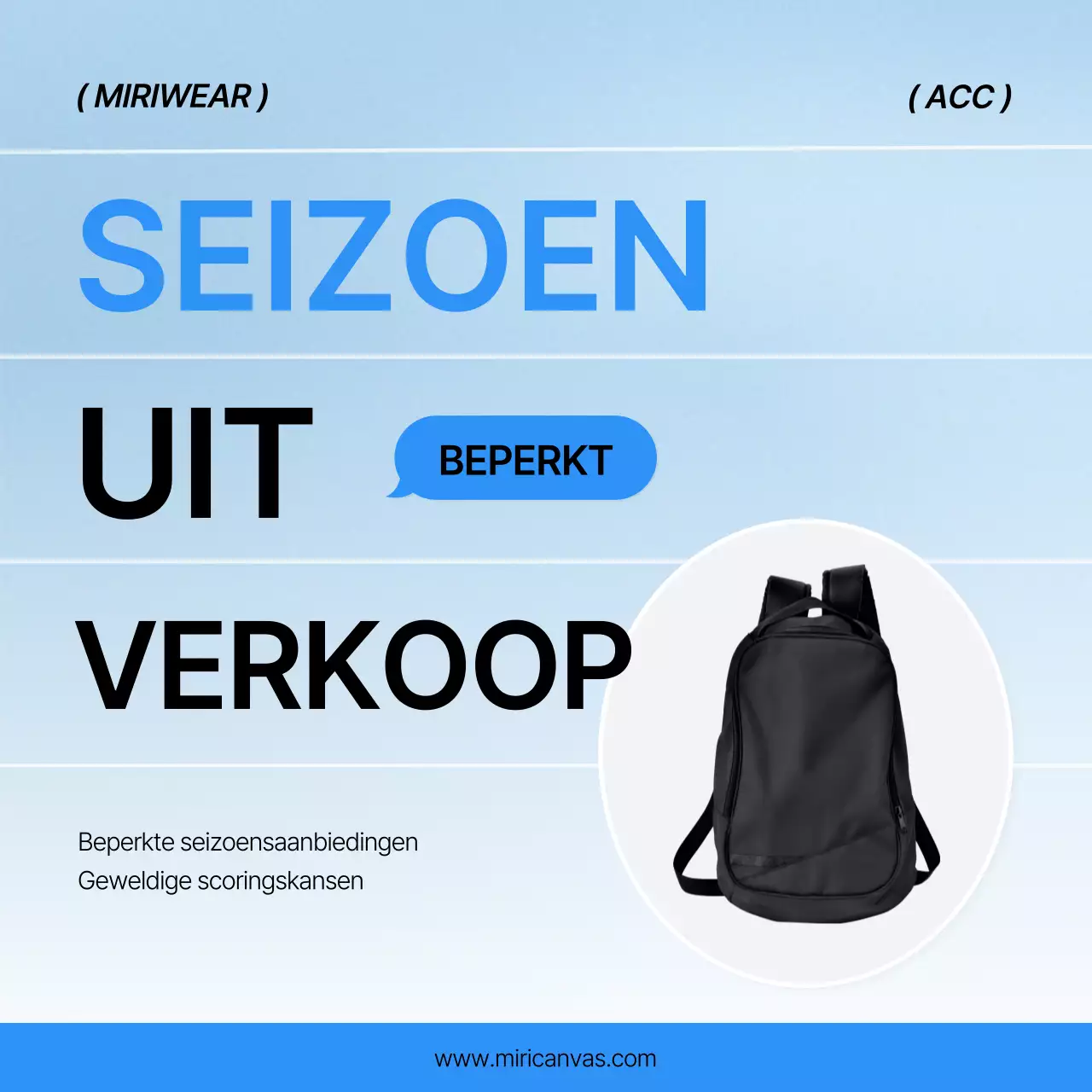 Een trendy modehoes in blauw en wit